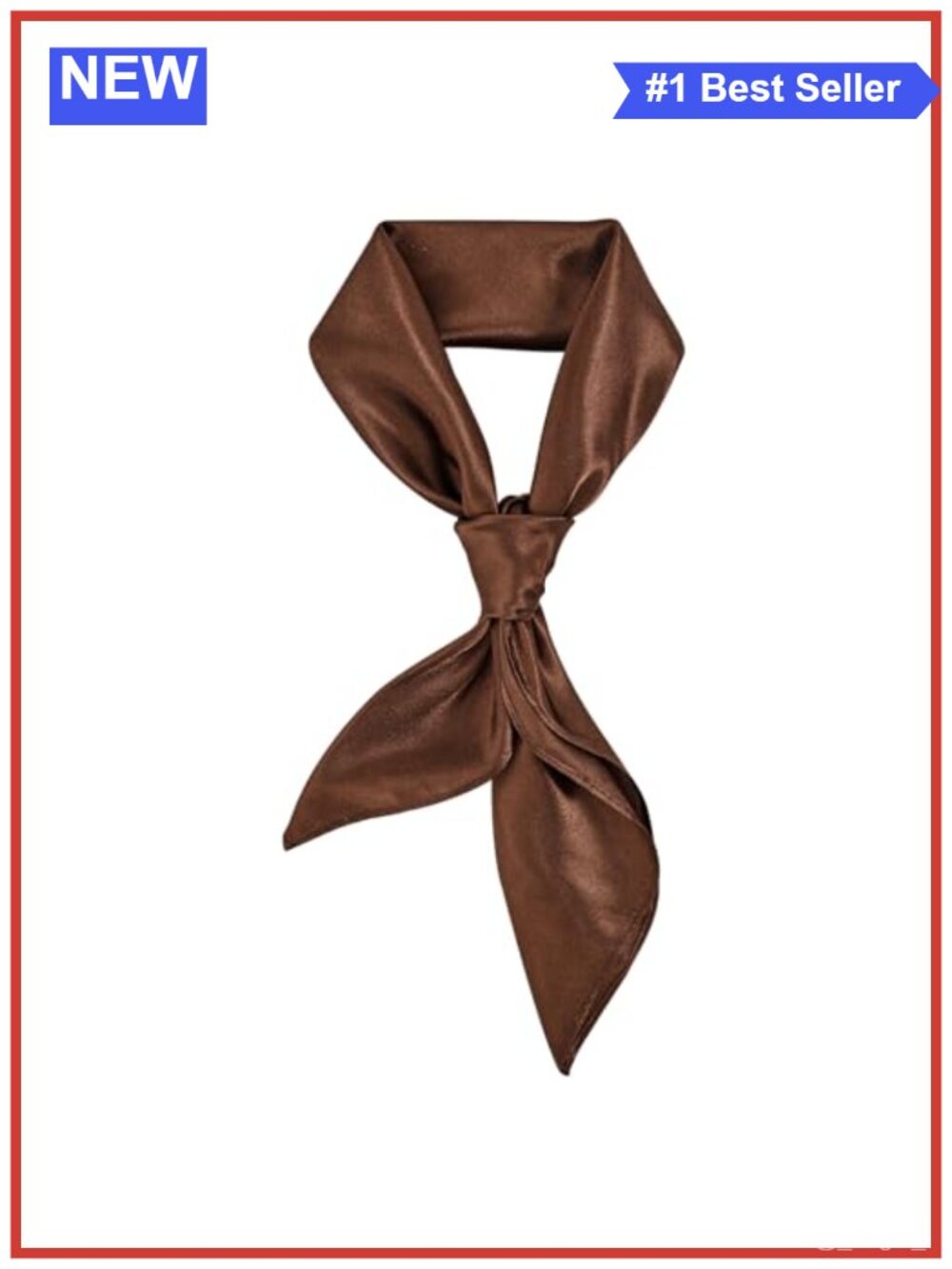 Women's Satin Silk Feeling Square Scarf 23.5" Neck Neckerchief